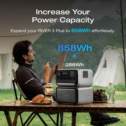 EcoFlow RIVER 3 Max Plus – Portable Power Station (858Wh, 600W – River 3 plus + Extra Battery EB600) KES 78,999