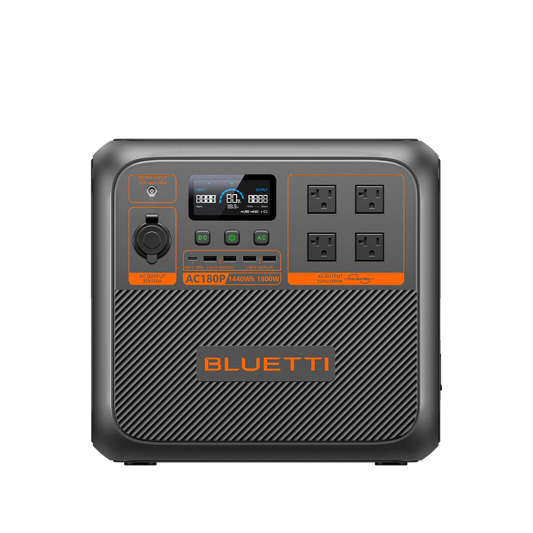 Everglow Tech BLUETTI AC180P Solar Portable Power Station/Solar Generator | 1,800W 1,440Wh AC180P | 1800W 1440Wh Power Station