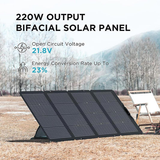 EcoFlow 220W Bifacial Portable Solar Panel (SOLAR220W)